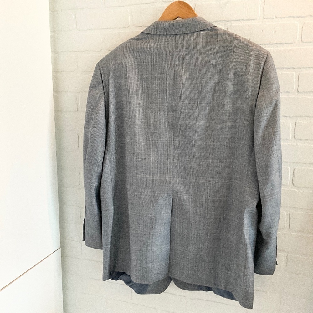 Ermenegildo Zegna Tailored Wool Blazer Micro Plaid Quiet Luxury Sz 50L - Picture 10 of 15